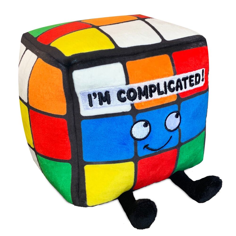 Punchkins Im Complicated Puzzle Cube Plush Rubiks Inspired Gag Gift Punny NWT